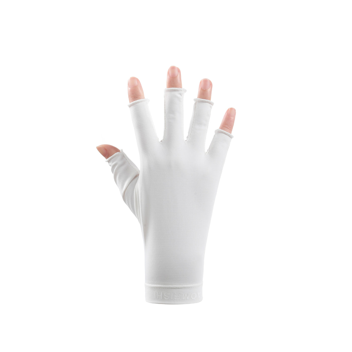 Women's Fashionable Simple Sunscreen Ice Silk Gloves - White Average Size - Women Gloves & Mittens - Carvan Mart