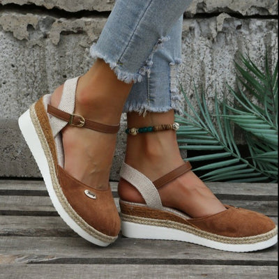 Women's Platform Wedge Lightweight Hemp Rope Sandals - Carvan Mart