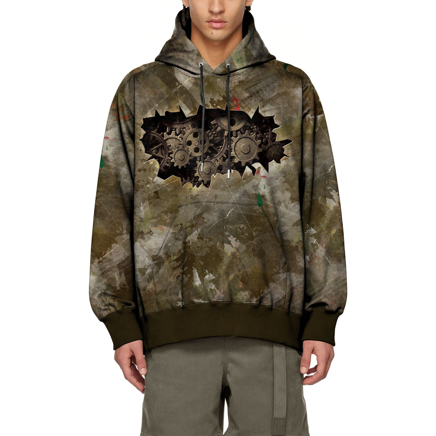Men's Fashion Connector Retro Camouflage Digital Printed Hoodie - WYC1065 - Men's Hoodies & Sweatshirts - Carvan Mart