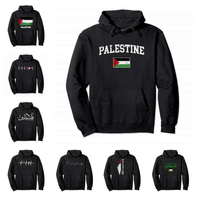 Palestine Cotton Pullover Warm Hoodie Streetwear Pullover Men Women Casual Sweatshirt - Carvan Mart