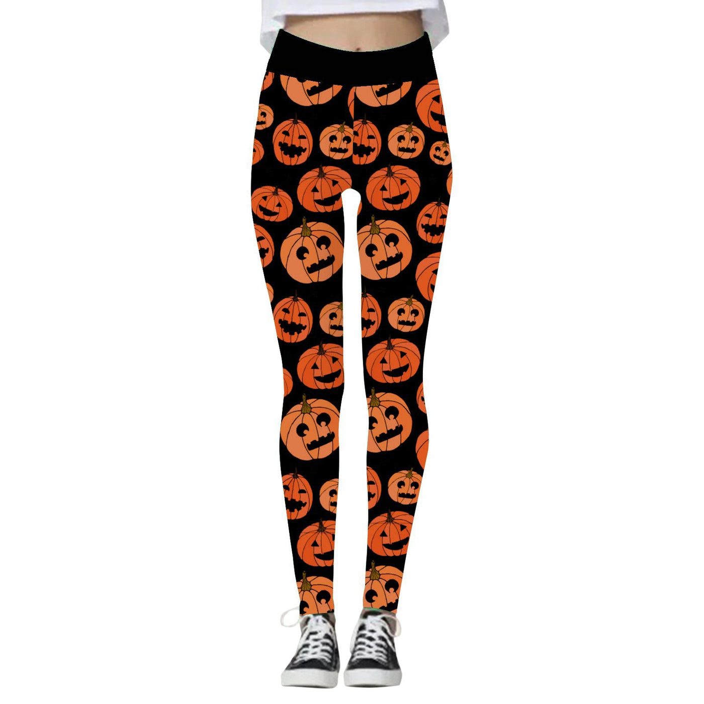 Halloween Yoga Pants - Pumpkin Skull 3D Leggings - Carvan Mart