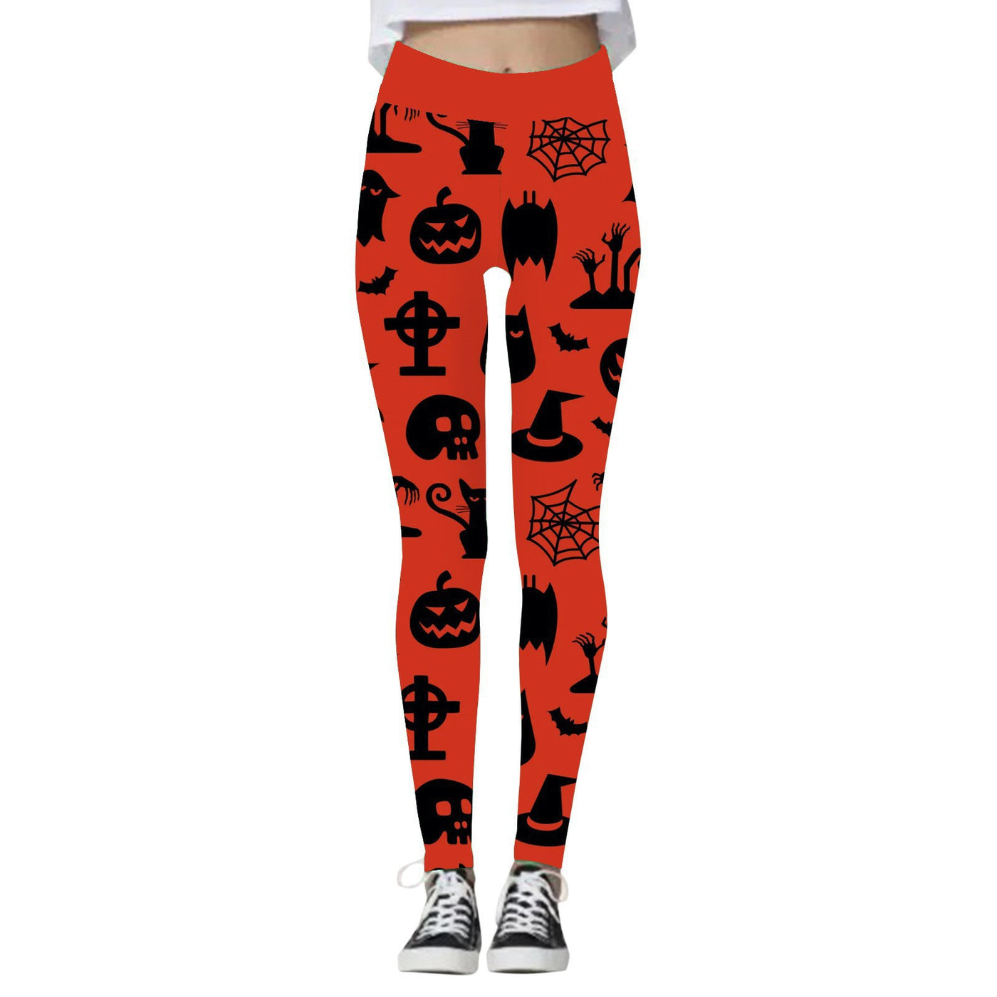 Halloween Yoga Pants - Pumpkin Skull 3D Leggings - WMYJK022 - Pants & Capris - Carvan Mart