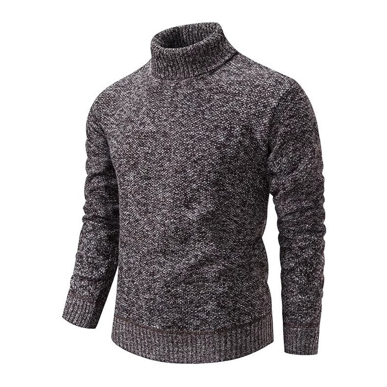 Men's Solid Color Sweater Casual Slim Fit Jumper - Carvan Mart