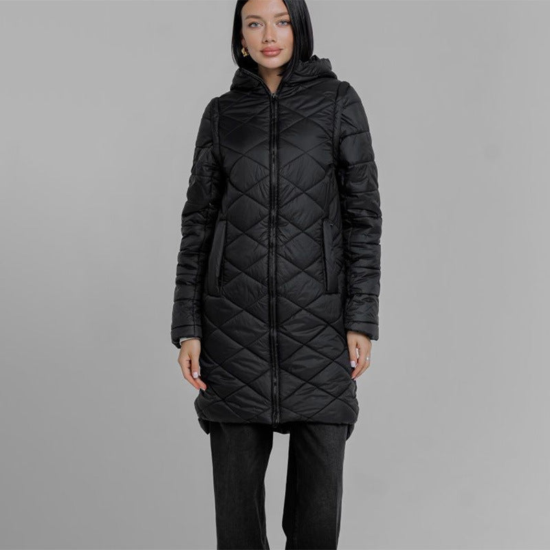Women's Fritha Insulated Parka Jacket Mid-length Jacket - Black - Women's Coats & Jackets - Carvan Mart