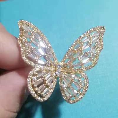 Women's Fashion Dignified Hollow Butterfly Shape Gift For Her Ring - Carvan Mart