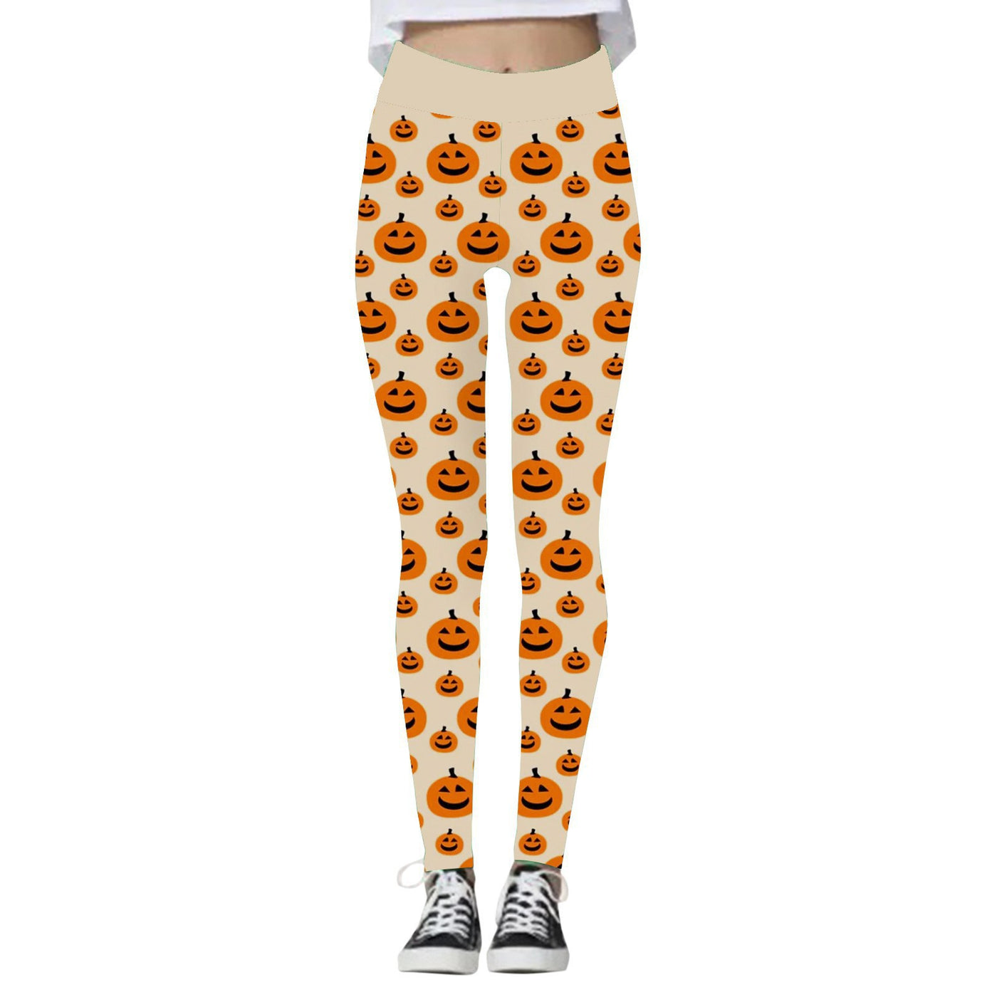 Halloween Yoga Pants - Pumpkin Skull 3D Leggings - Carvan Mart