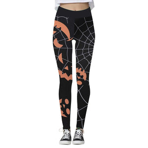 Halloween Yoga Pants - Pumpkin Skull 3D Leggings - Carvan Mart