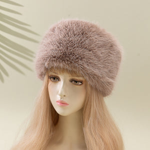 Women's Fox Fur Warm Ear Protection Bucket Hat - Brown M - Women's Hats & Caps - Carvan Mart