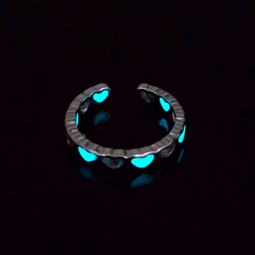 Creative Glow Accessories Personalized Creative Luminous Ring - White Steel Blue Green Light - Women's Rings - Carvan Mart