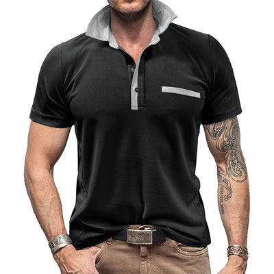 Men's Casual Short Sleeve Polo Shirt - Stylish & Comfortable Summer Wear - - Men's Shirts - Carvan Mart