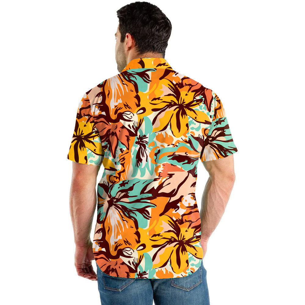 Men's Digital Printing Seaside Vacation Beach Pants Shirt Two-piece Set - Carvan Mart