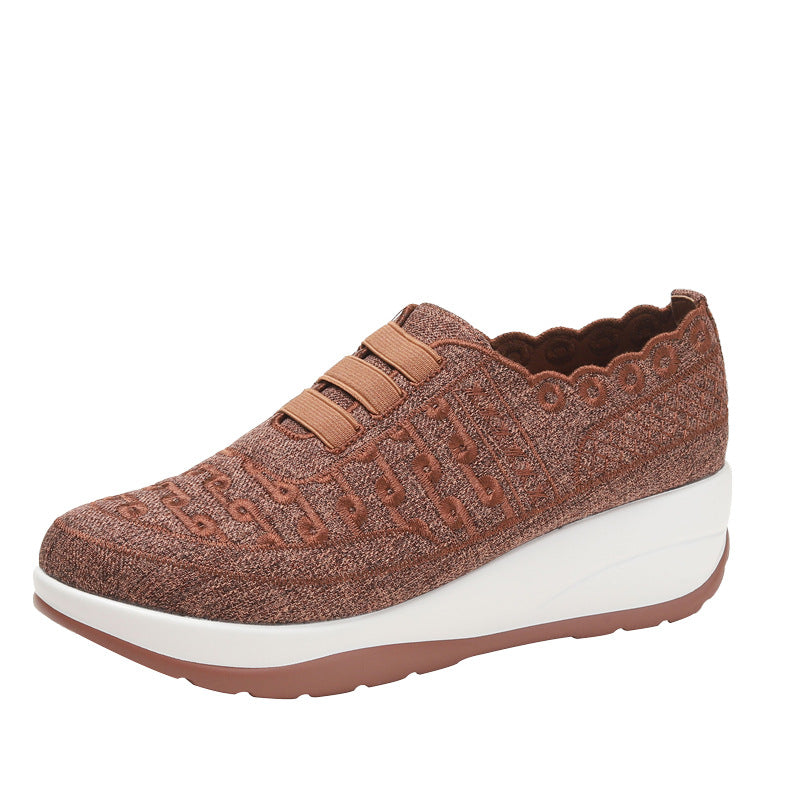 Fly Woven Mesh Slip-on Women's Shoes Breathable And Lightweight - Carvan Mart