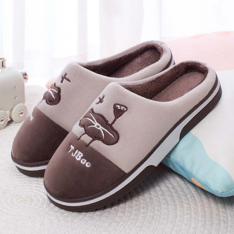 Thermal Cotton Slippers Home Indoor Couple Thickening - Carvan Mart