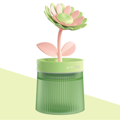 Flower Air Humidifier Small Night Lamp Usb - Sunflower Humidifier Green USB - Gift - Carvan Mart