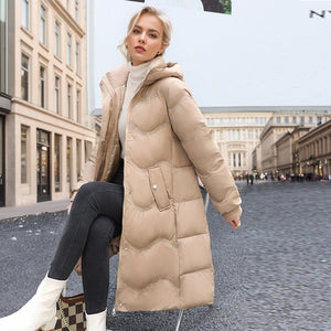 Stylish Winter Quilted Coat Mid-length Women's Cotton Jacket - - Women's Coats & Jackets - Carvan Mart