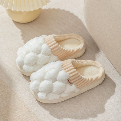 Men's And Women's Fashion Indoor Warm Non-slip Plush Slippers - Carvan Mart