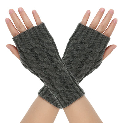 Warm Wool Gloves Winter Men's Open Finger - Carvan Mart