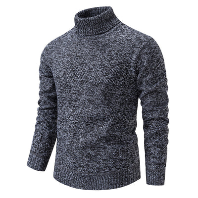 Men's Solid Color Sweater Casual Slim Fit Jumper - 