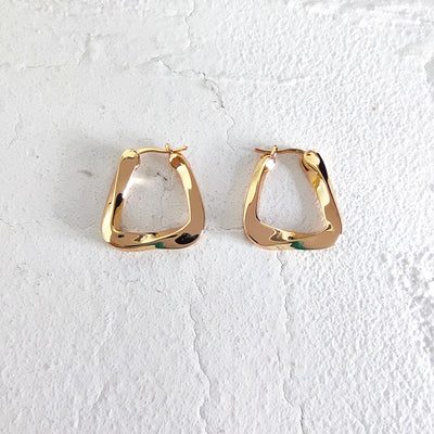 Irregular Eardrop Earring Female Ins Style Personality Simple - Gold, Small Size - Earrings - Carvan Mart