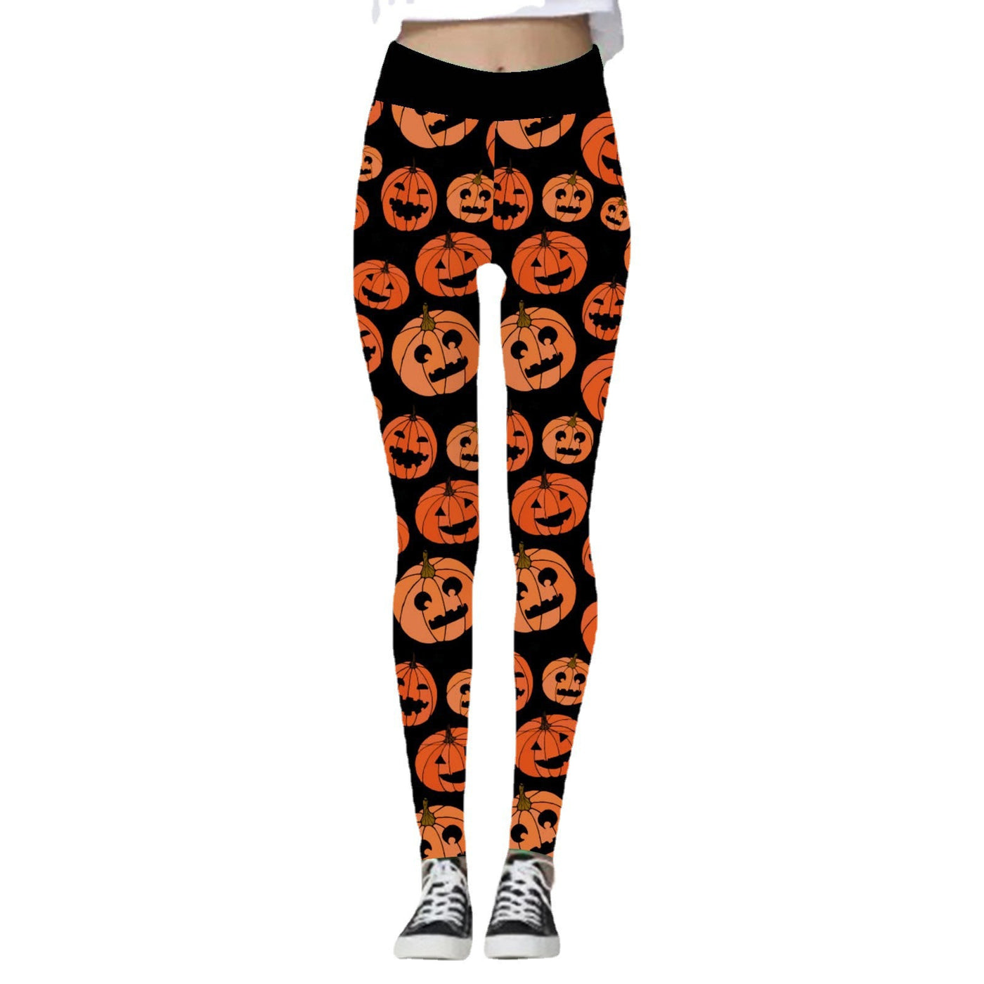 Halloween Yoga Pants - Pumpkin Skull 3D Leggings - Carvan Mart