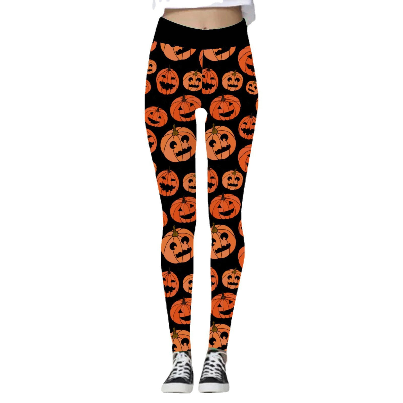 Halloween Yoga Pants - Pumpkin Skull 3D Leggings - - Pants & Capris - Carvan Mart