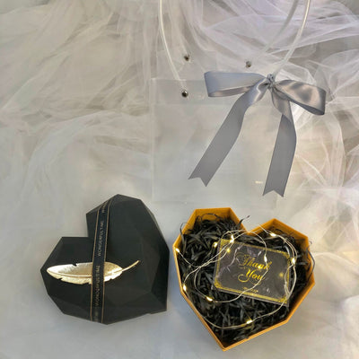 Christmas Heart-shaped Gift Box - Black 18X18X12cm - Gift - Carvan Mart