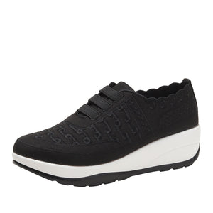 Fly Woven Mesh Slip-on Women's Shoes Breathable And Lightweight - Carvan Mart