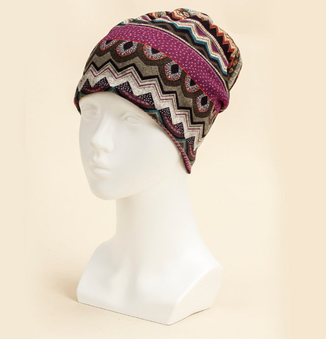 Women's Outdoor Scarf Triangle Pullover Knitting Polygon Windproof Hat - Rose Red M - Women's Hats & Caps - Carvan Mart