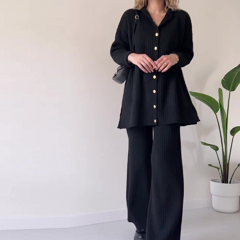 Plus Size Pant Suits Women's Two Piece Suit - Black - Suits & Sets - Carvan Mart