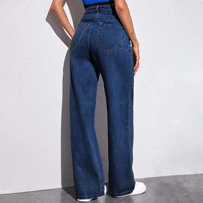 Women's Jeans Summer High Waist Wide Leg Jeans - Carvan Mart