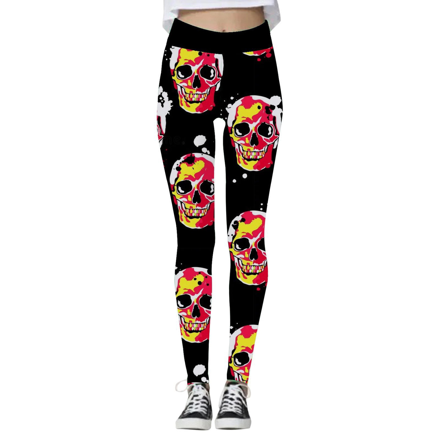 Halloween Yoga Pants - Pumpkin Skull 3D Leggings - Carvan Mart