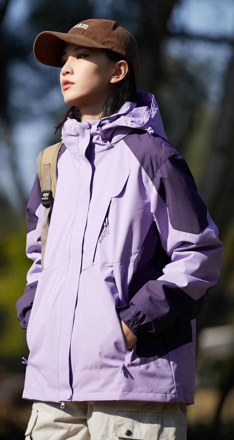 Women's Fashion Spring And Autumn Mountaineering Jacket - Light Purple Women's - Women's Coats & Jackets - Carvan Mart