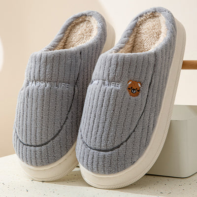 Cotton Slippers Women's Non-slip Platform Interior Home - Carvan Mart