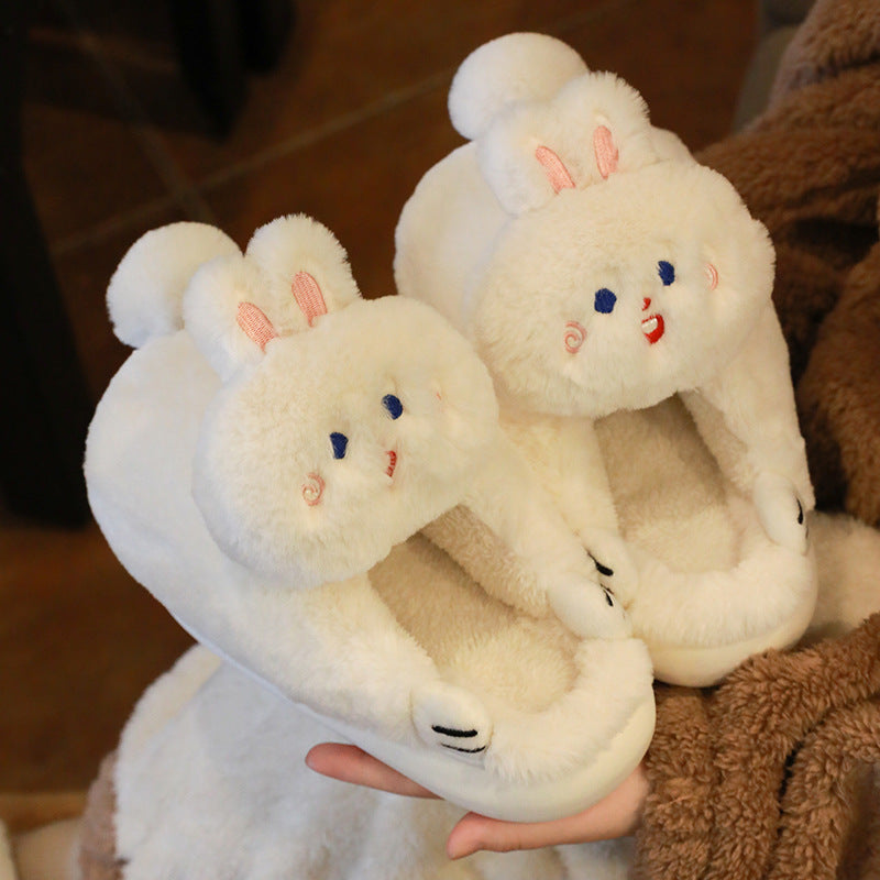 Women's Slippers Winter Home - Snow White Rabbit - Women's Slippers - Carvan Mart