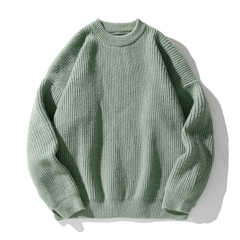 Thick Needle Sweater Men's Couple Retro - Green - Men's Sweaters - Carvan Mart