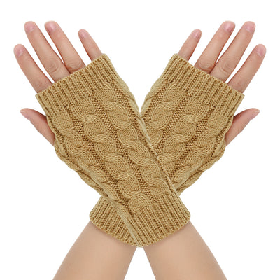 Warm Wool Gloves Winter Men's Open Finger - Carvan Mart