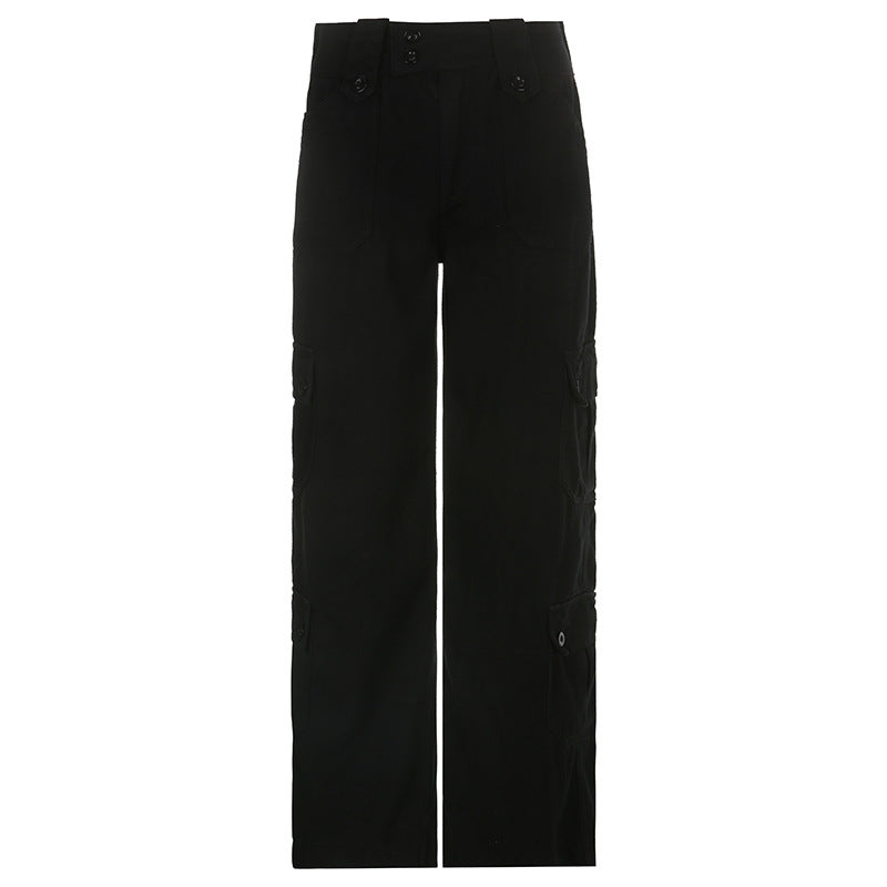 Women's Cargo Pants - High-Waisted Baggy Trousers with Utility Pockets - - Pants & Capris - Carvan Mart