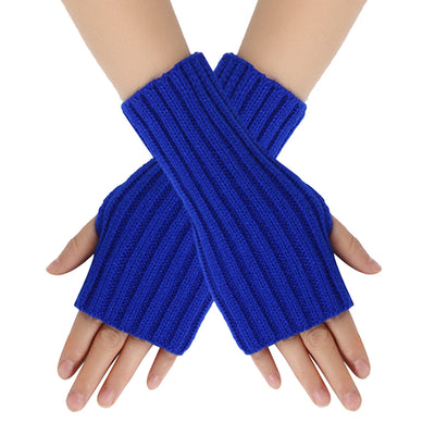Knitting Wool Gloves Straight Arm Knitted Warm - Carvan Mart
