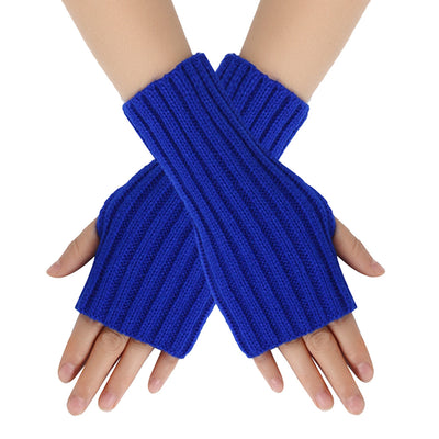 Knitting Wool Gloves Straight Arm Knitted Warm - - Women Gloves & Mittens - Carvan Mart