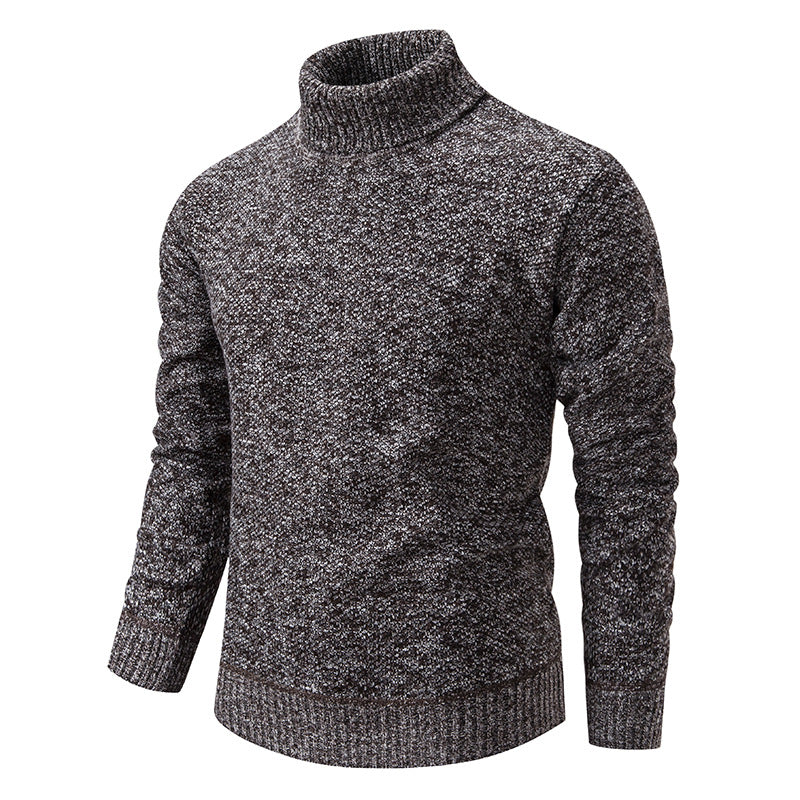 Men's Solid Color Sweater Casual Slim Fit Jumper - Carvan Mart