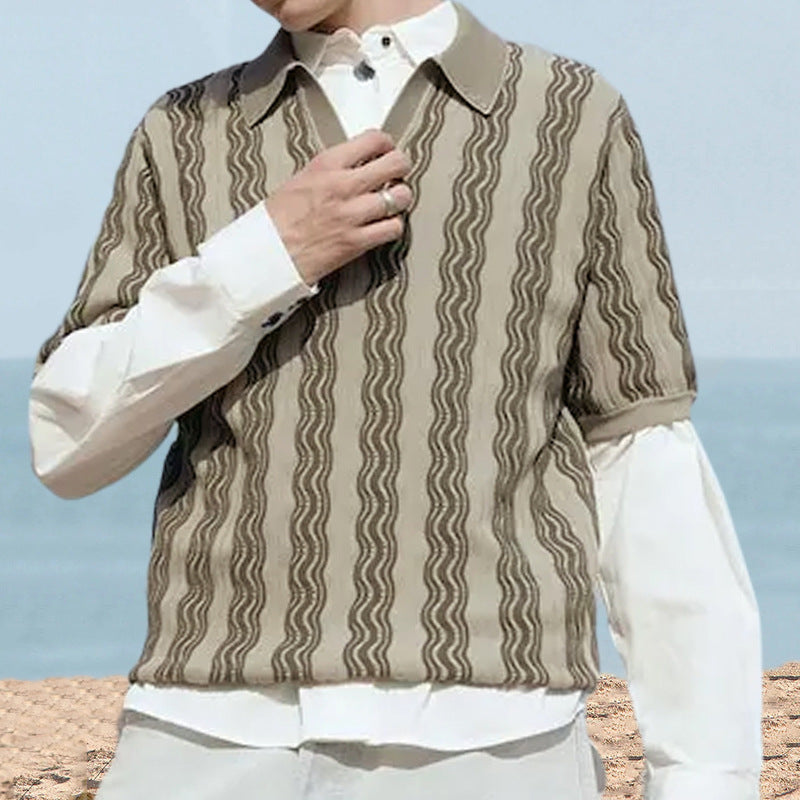 Men's Shirt Spring And Summer Knitwear Top - Carvan Mart