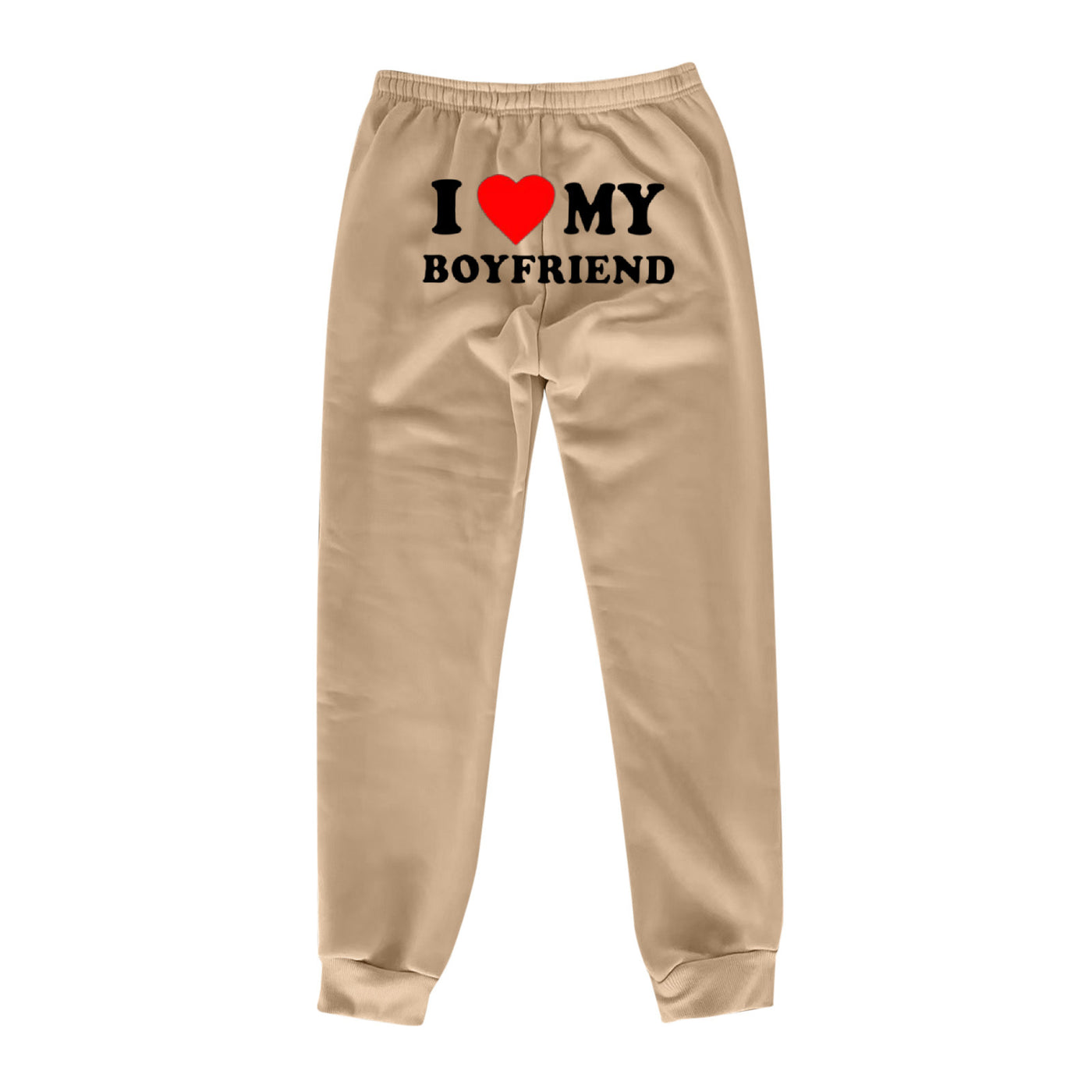 Trendy Boyfriend Sweatpants - Cozy High-Waisted Joggers with Cute Print - Carvan Mart