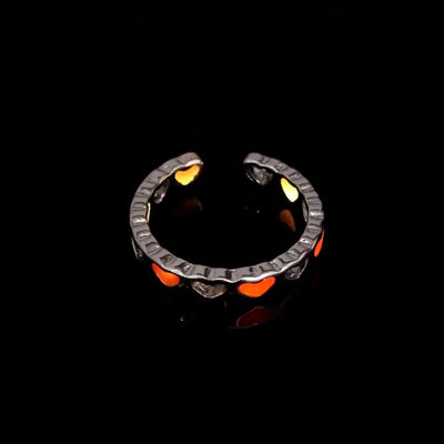 Creative Glow Accessories Personalized Creative Luminous Ring - White Steel Orange Red Light - Women's Rings - Carvan Mart