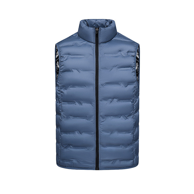 Down Vest Man Warm Autumn And Winter Jacket - Men's Fog Blue - Men's Jackets & Coats - Carvan Mart