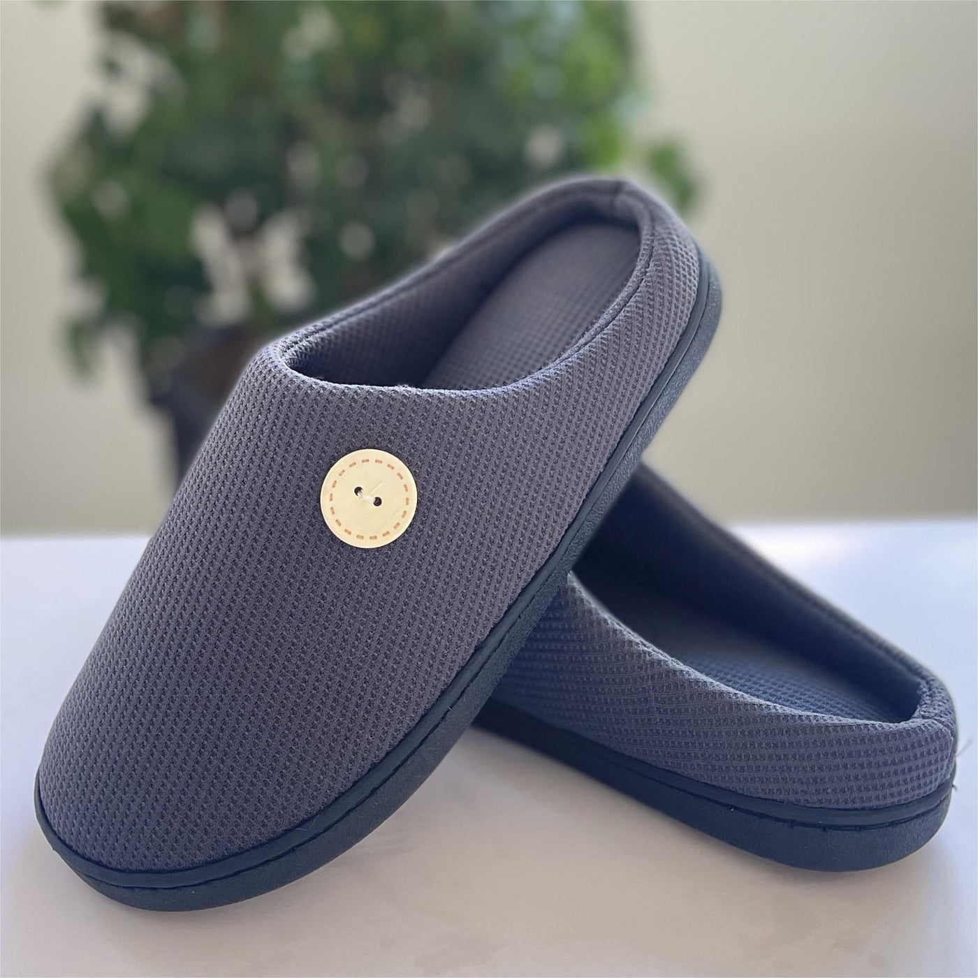 Home Non-slip Thick-soled Adult Men's Slippers - Dark Blue - Men's Slippers - Carvan Mart