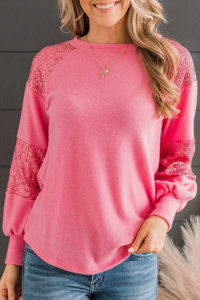 Casual Round Neck Women's Splicing Knitwear - Carvan Mart