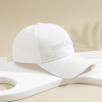 Women's Fashion All-matching Sun-proof Three-dimensional Letter Monochrome Baseball Cap - Carvan Mart