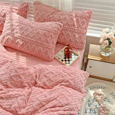 Four-piece Bed Set Thickened Warm Milk Fiber - 