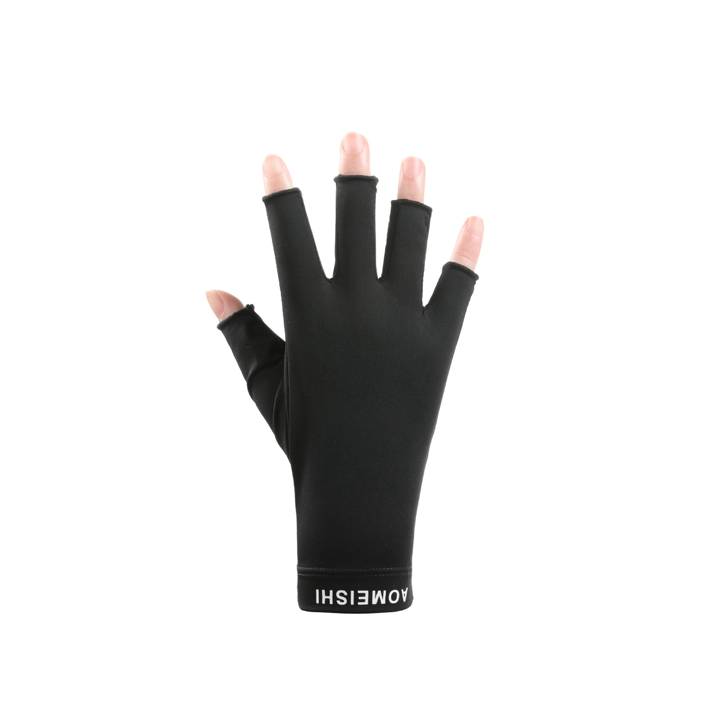 Women's Fashionable Simple Sunscreen Ice Silk Gloves - Black Average Size - Women Gloves & Mittens - Carvan Mart