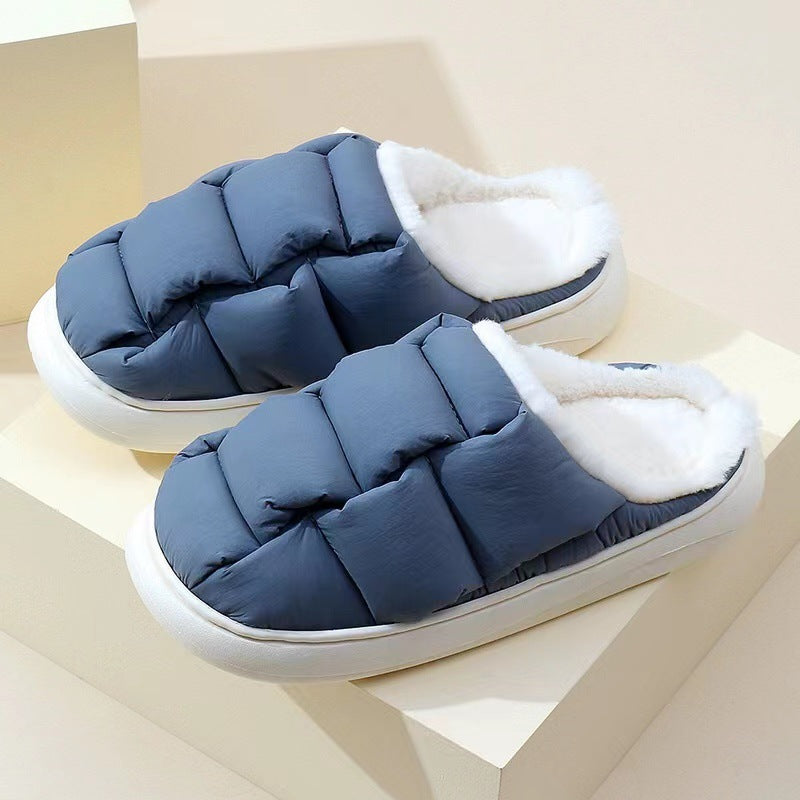 Women's Winter Square Bread Cotton Slippers - Carvan Mart